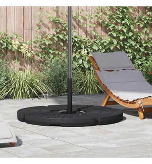 Sonnenschirmständer Fächerförmig 4 Stk. Schwarz