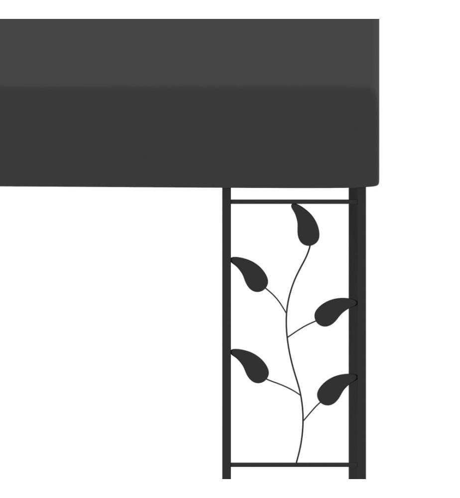 Wand-Pavillon 3x3x2,5 m Anthrazit