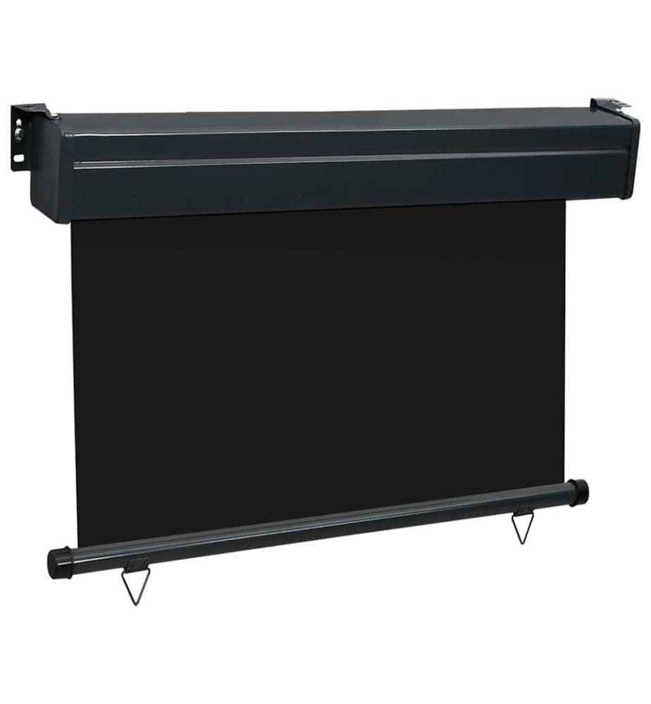 Balkon-Seitenmarkise 105x250 cm Schwarz