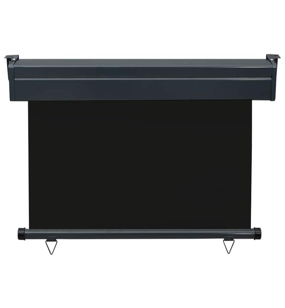Balkon-Seitenmarkise 105x250 cm Schwarz
