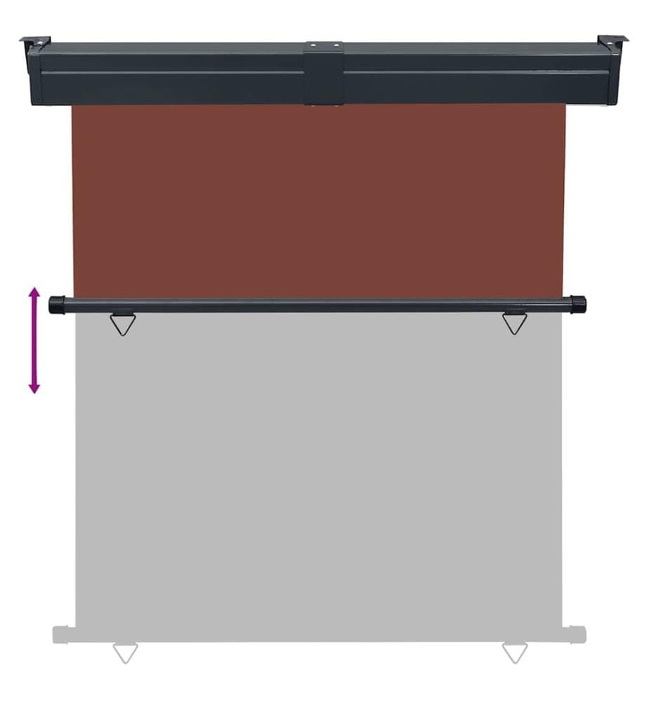 Auvent latéral de balcon 165x250 cm Marron