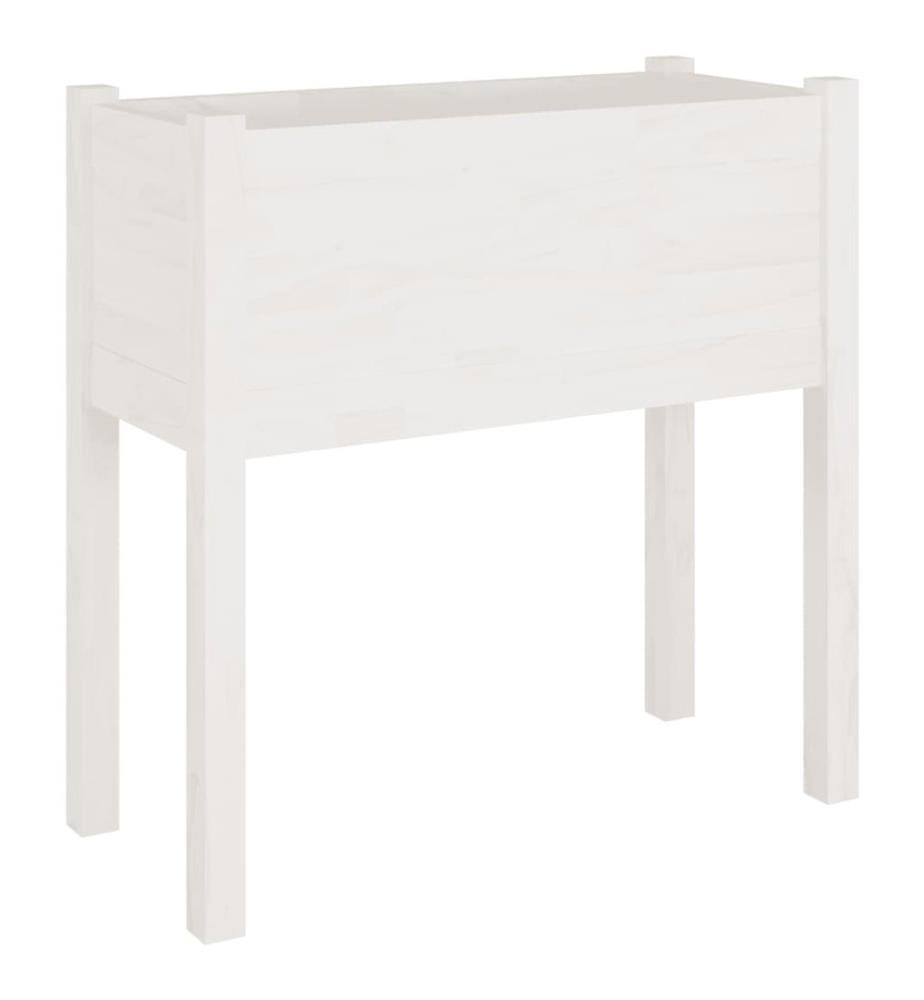 Jardinières 2 pcs Blanc 70x31x70 cm Bois de pin massif