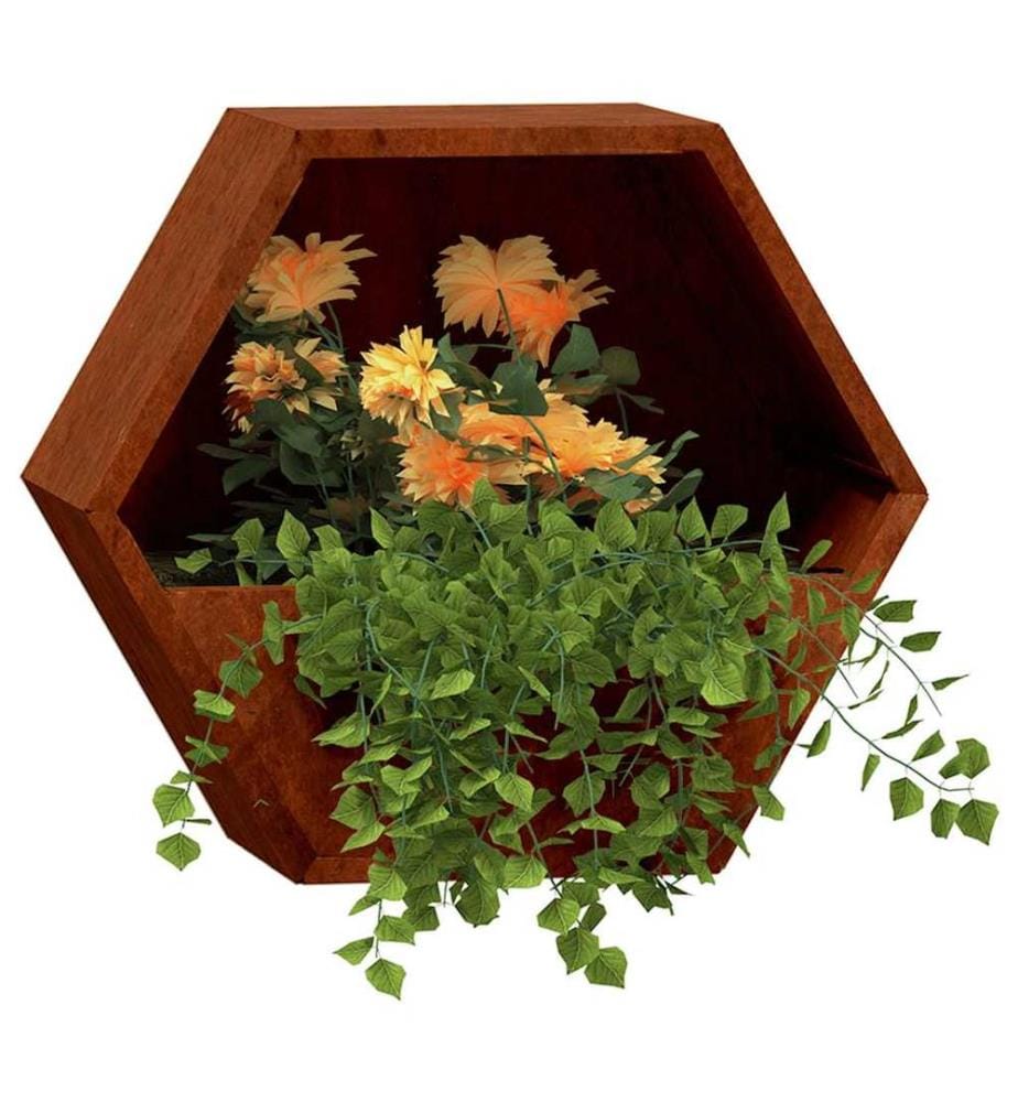 Jardinières murales 2 pcs Rouillé Acier corten 30x10x25 cm