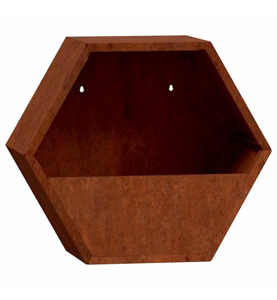 Jardinières murales 2 pcs Rouillé Acier corten 30x10x25 cm