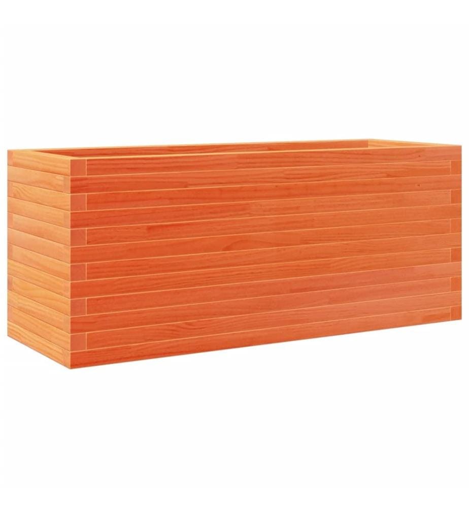 Jardinière cire marron 110x40x45,5 cm bois de pin massif