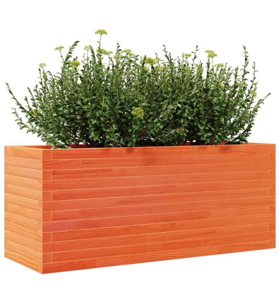 Jardinière cire marron 110x40x45,5 cm bois de pin massif