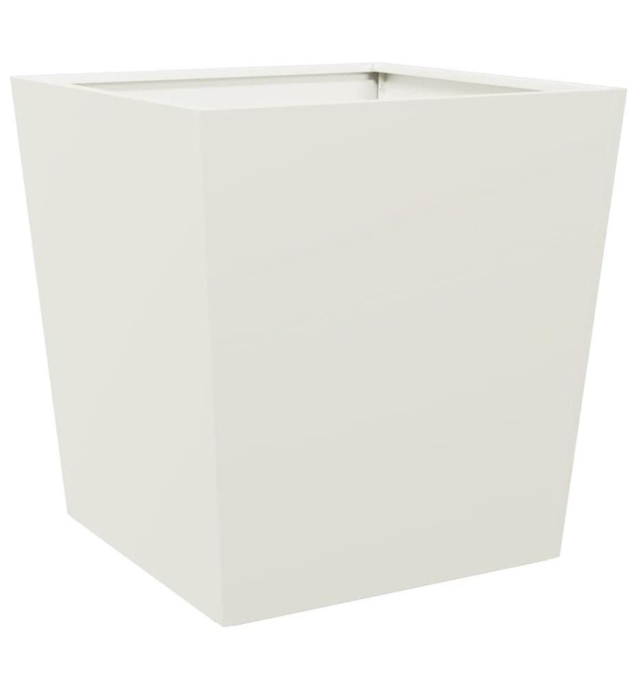 Pflanzkübel 2 Stk. Weiss 50x50x50 cm Stahl