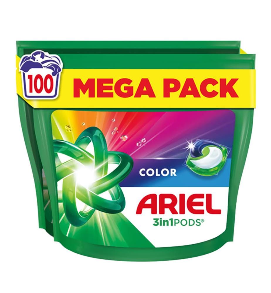 Capsule di detersivo Ariel Color 3 in 1 - 100 capsule