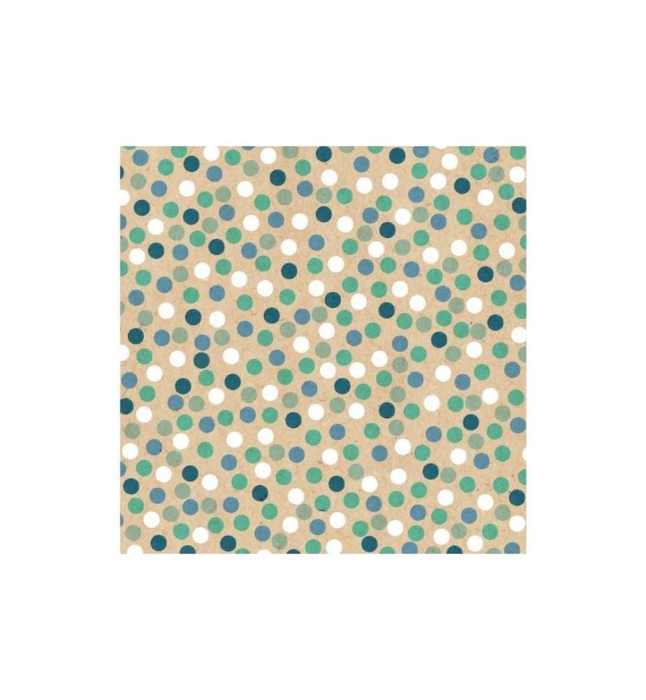 Braun + Company Serviettes en papier Confetti 33 cm x 33 cm, 20 Pièce/s, Bleu