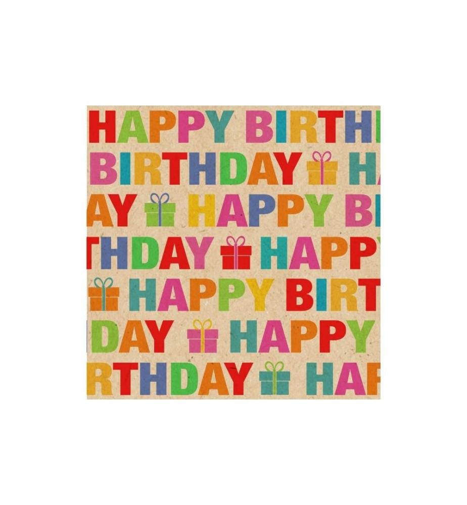 Braun + Company Serviettes en papier Colour Birthday 33 cm x 33 cm, 20 Pièce/s