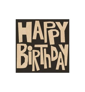 Braun + Company Serviettes en papier Funny Birthday 33 cm x 33 cm, 20 Pièce/s