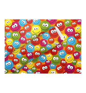 Braun + Company Geschenkpapier Just Smileys 70 cm x 2 m, 80 g/m², Mehrfarbig