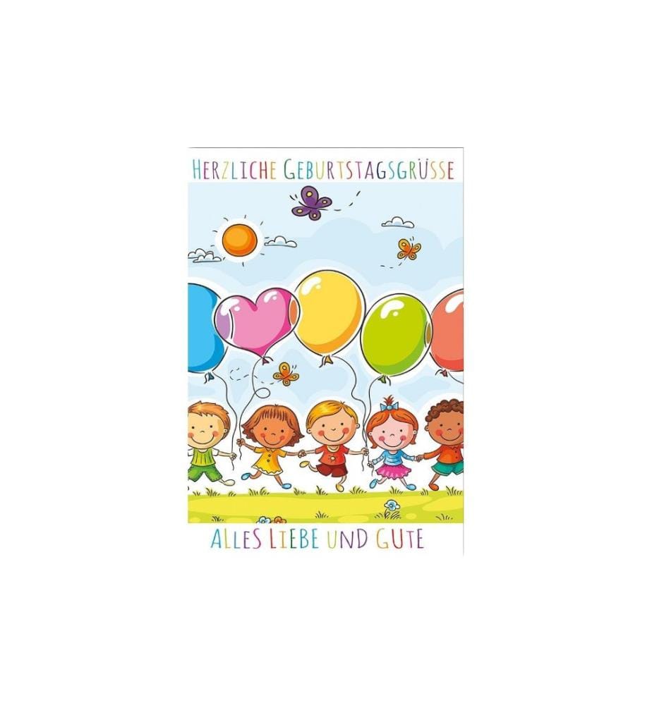 Braun + Company Carte de félicitations Anniversaire d'enfant 11.5 x17 cm, enveloppe incluse