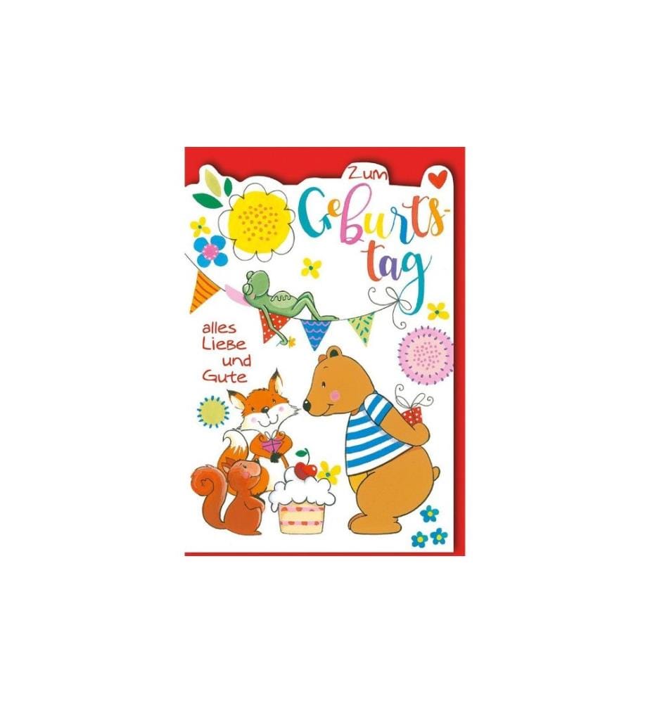 Braun + Company Carte de félicitations Anniversaire d'enfant 11.5 x17 cm, enveloppe incluse