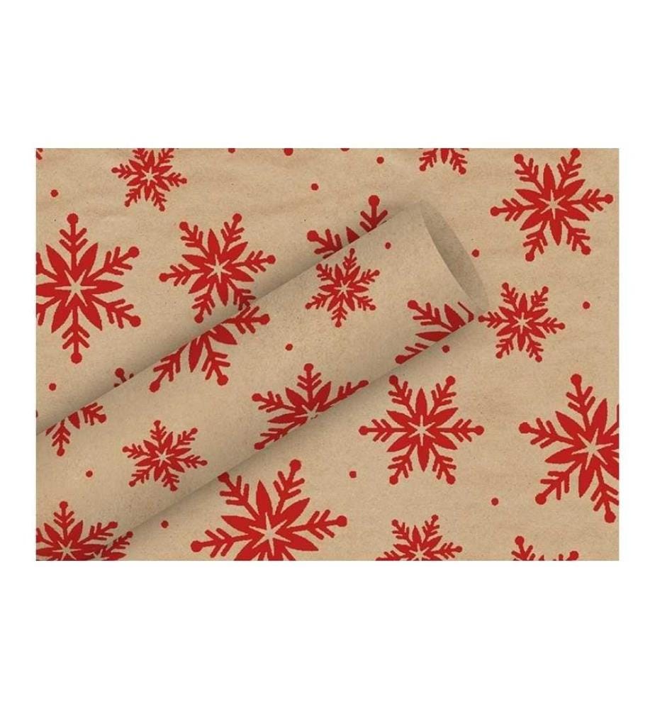 Braun + Company Geschenkpapier Kristalle Rot 2 m x 70 cm