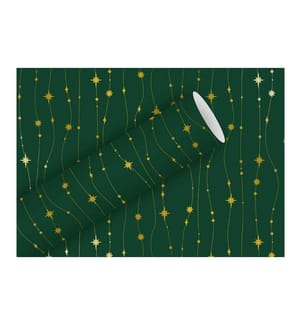 Braun + Company Geschenkpapier Glitzerkette 2 m x 70 cm, Grün
