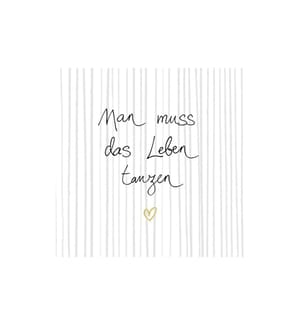 Braun + Company Papierservietten Tanzen, 33 cm x 33 cm, 20 Stück