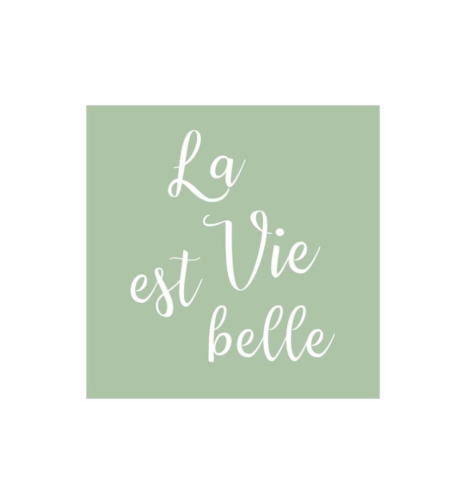 Braun + Company Papierservietten La vie est belle, 33 cm x 33 cm, 20 Stück