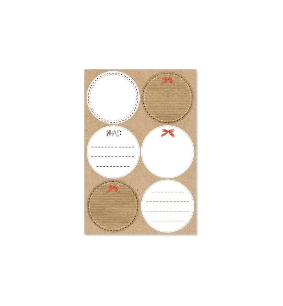 Braun + Company Weihnachtssticker Blanko 4 Blätter