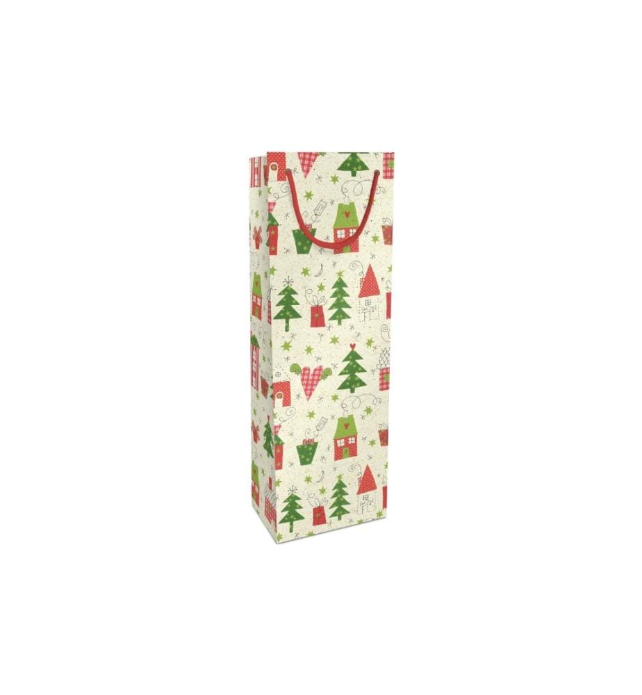 Braun + Company Sac à bouteilles Bullerbuller 12 x 36 x 10 cm, rouge/vert