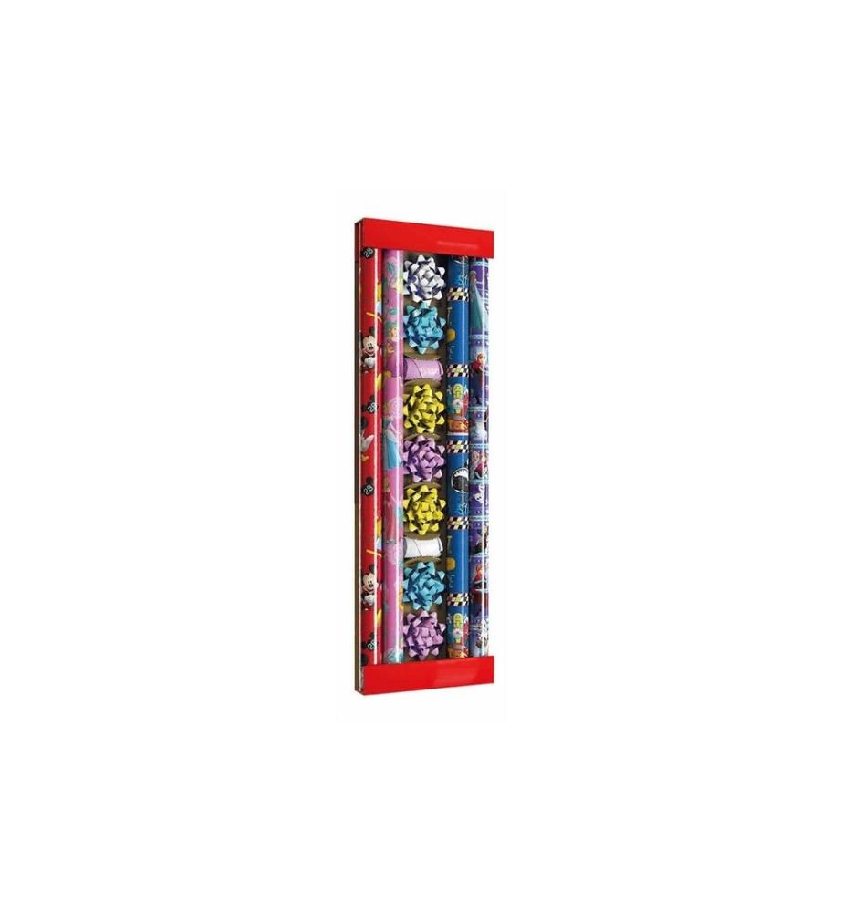 Braun + Company Geschenkpapier Set Disney Blau/Rot