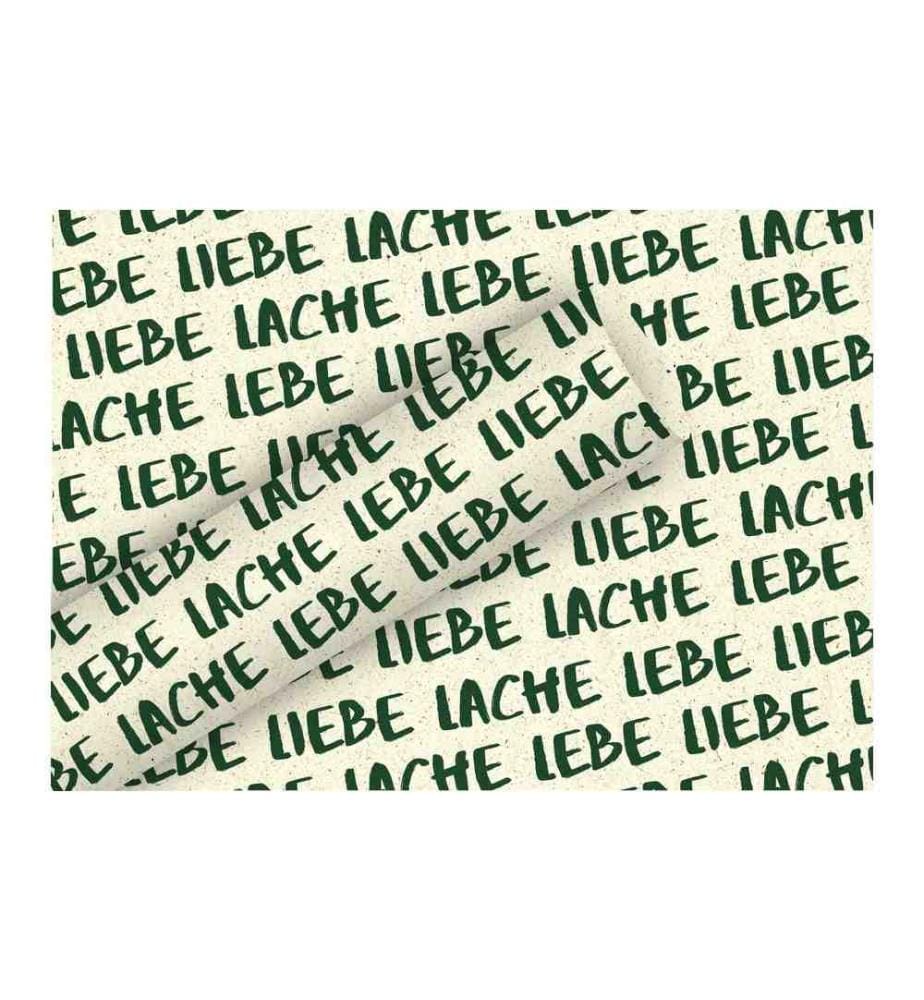Braun + Company Geschenkpapier By Nature Gras Lebe, Liebe 1.5 m x 70 cm