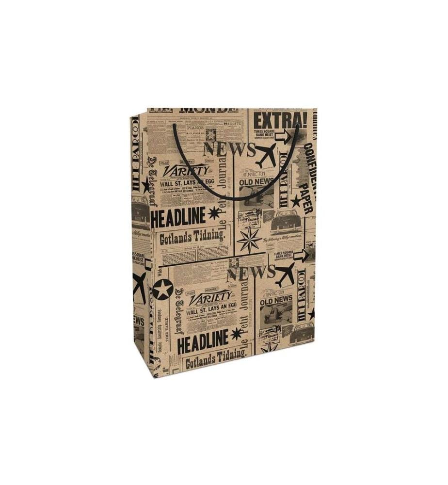 Braun + Company Geschenktasche News 23 x 33 x 11 cm, Braun