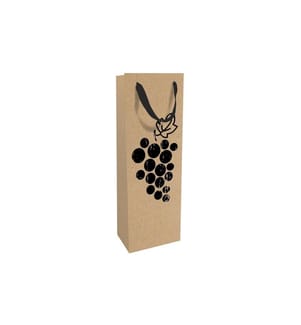 Braun + Company Flaschentasche  Weintrauben 12 x 37 x 8 cm, Braun