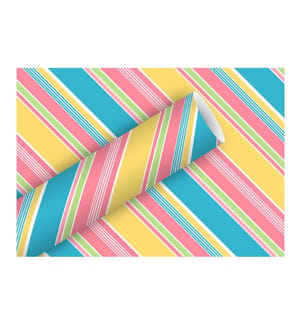 Braun + Company Geschenkpapier Chicago 2 m x 70 cm, Blau/Rosa