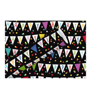 Braun + Company Geschenkpapier Wimpel 2 m x 70 cm, Schwarz