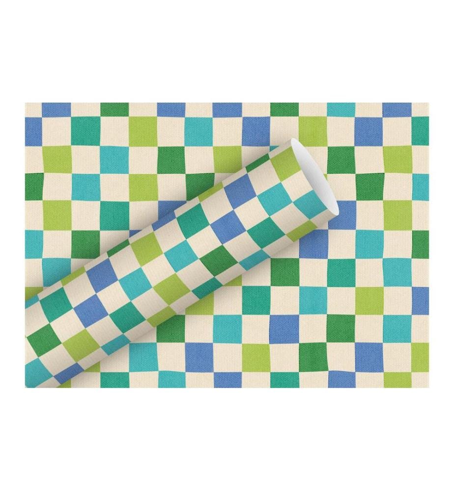 Braun + Company Geschenkpapier By Nature Check Up Fresh 2 m x 70 cm