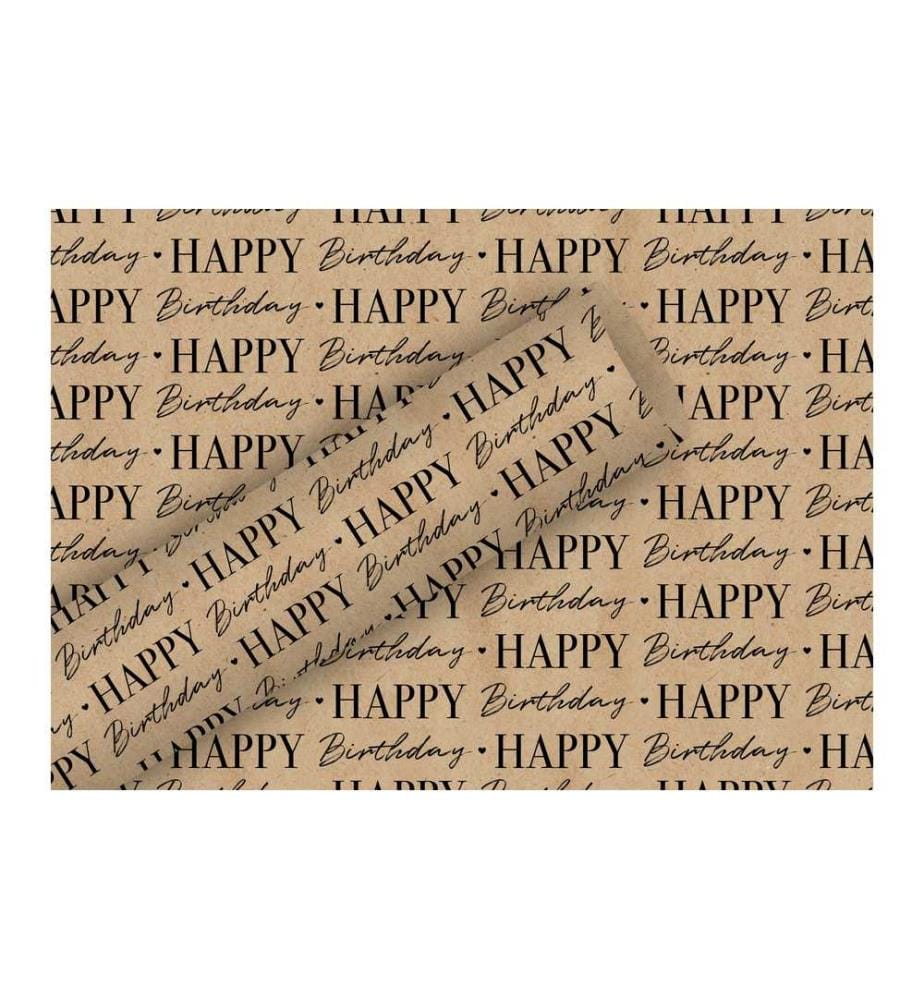 Braun + Company Papier cadeau By Nature Graphic Birthday 2 m x 70 cm