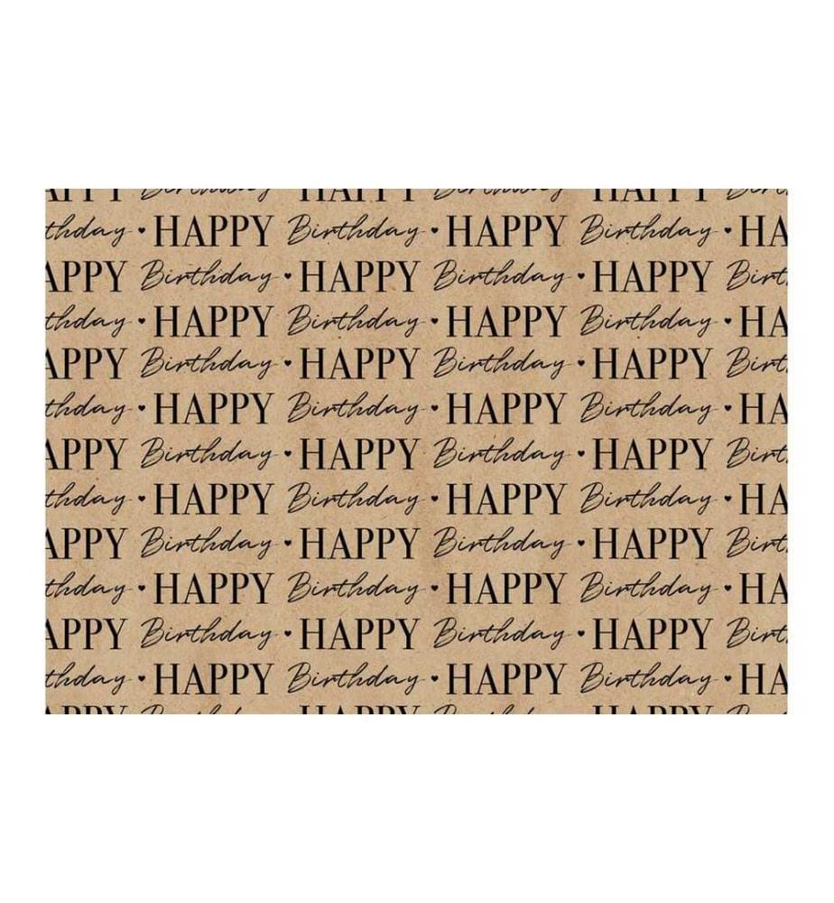 Braun + Company Papier cadeau By Nature Graphic Birthday 2 m x 70 cm