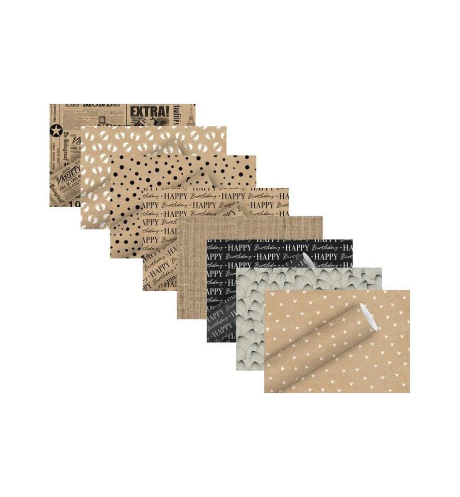 Braun + Company Papier cadeau By Nature Graphic Birthday 2 m x 70 cm