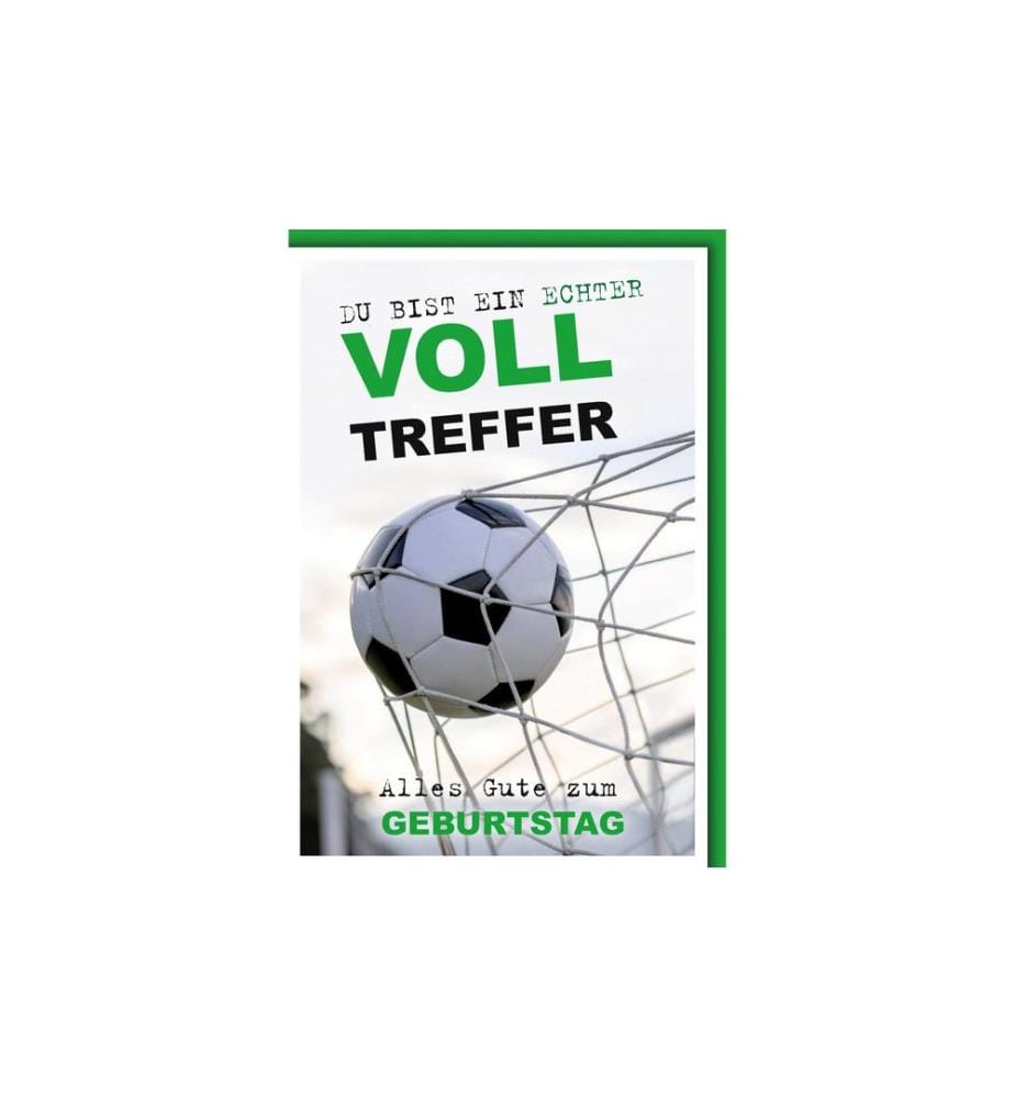 Braun + Company Carte de félicitations Football 11.5 x 17 cm
