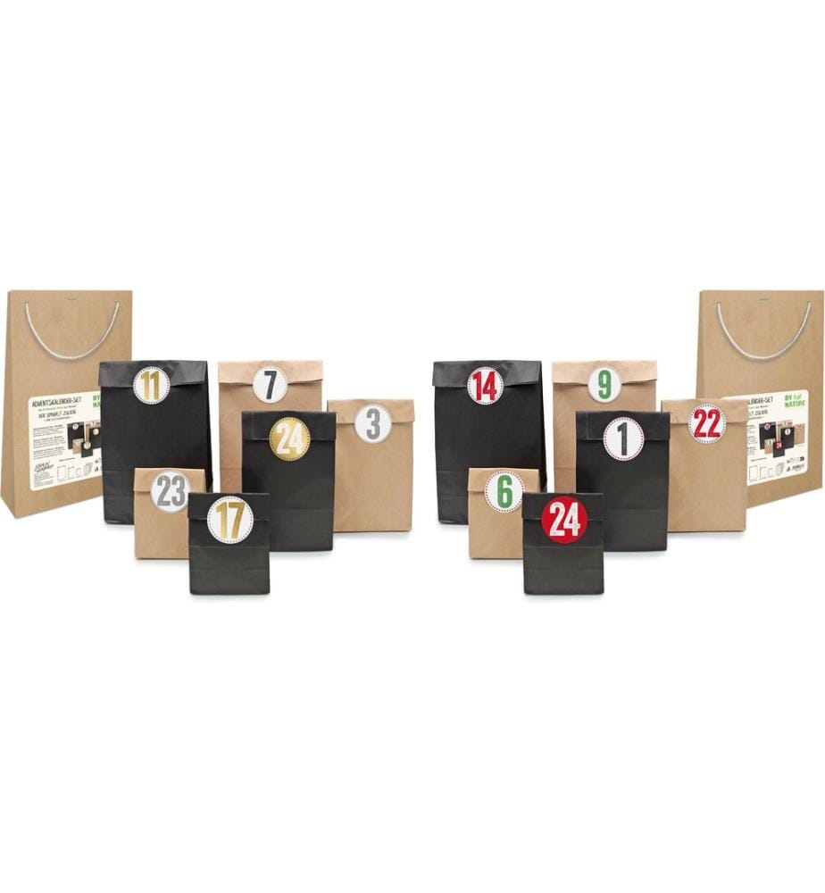Braun + Company Adventskalender Set Pure, 24 Tüten, 48-teilig