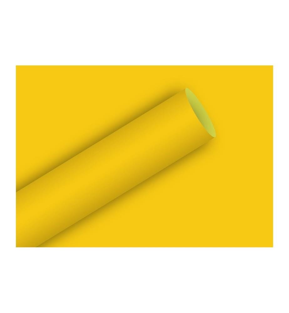 Braun + Company Papier cadeau Jaune uni, 2 m x 70 cm