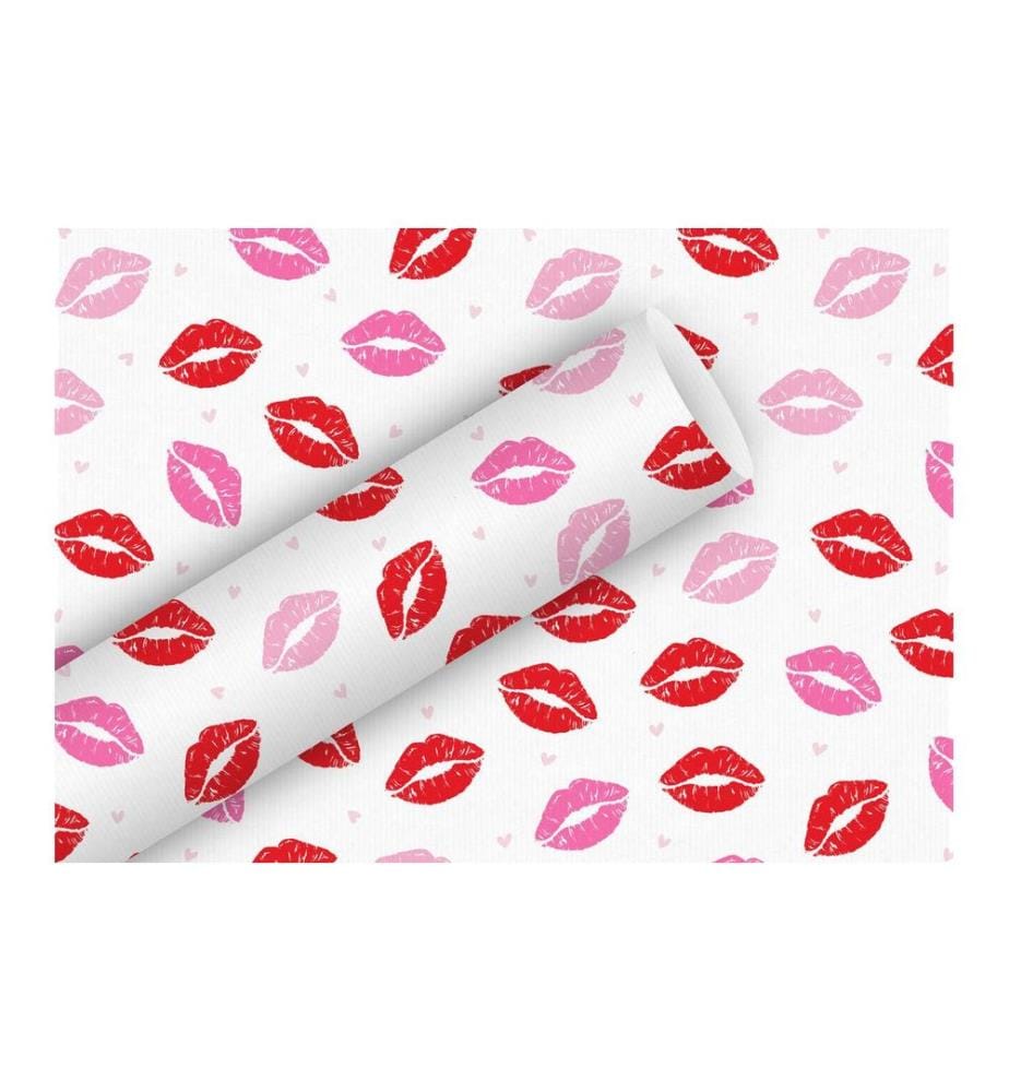 Braun + Company Geschenkpapier Lippen, 2 m x 70 cm
