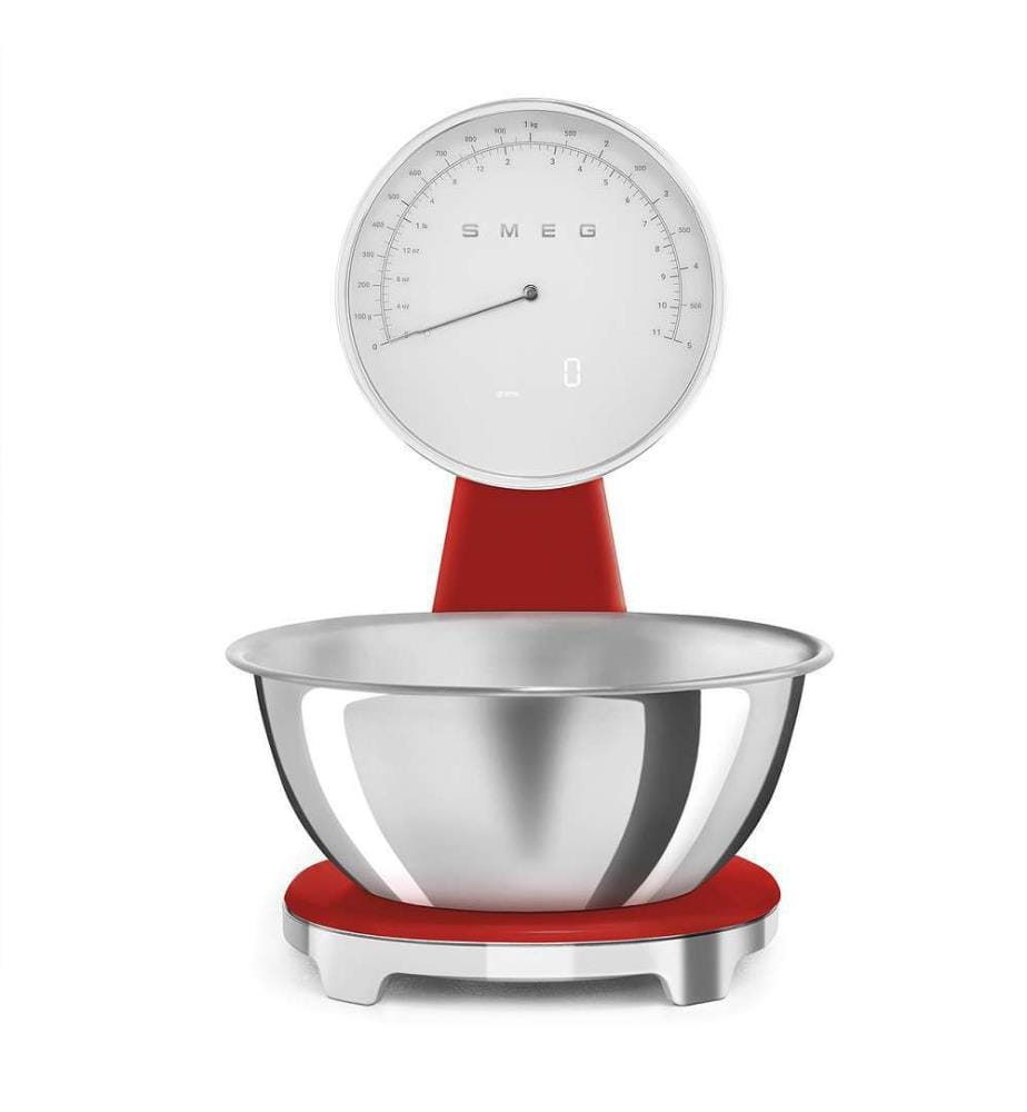 Balance de cuisine analogique et numérique - Rouge