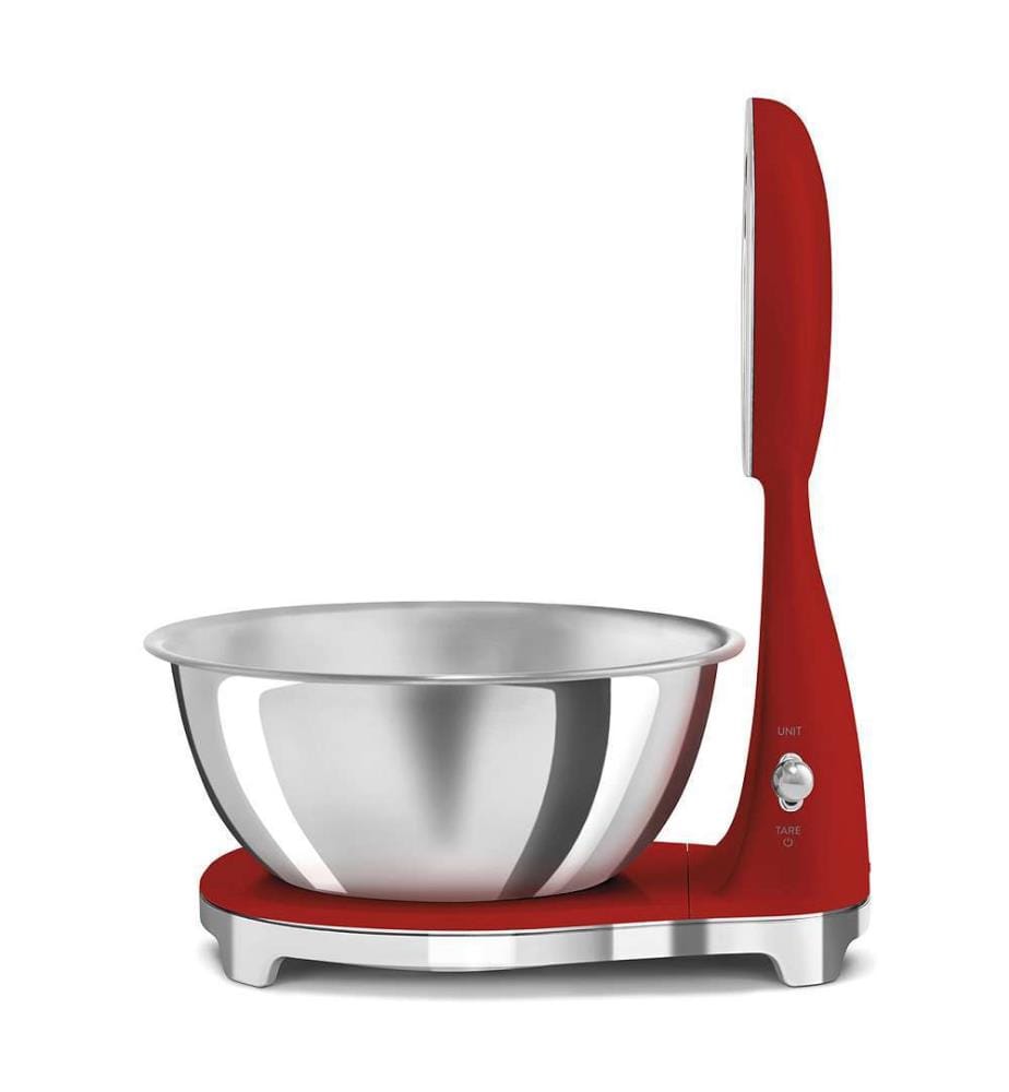 Balance de cuisine analogique et numérique - Rouge