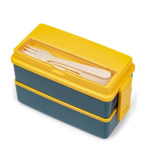 Luftdichte zweistufige Lunchbox - Marineblau