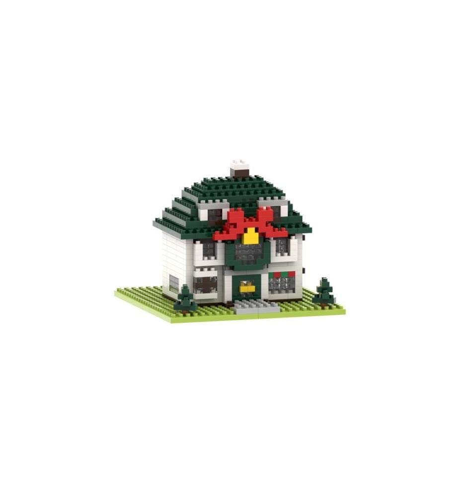 BRIXIES Bausteinmodell Weihnachtshaus aus 270 Bausteinen