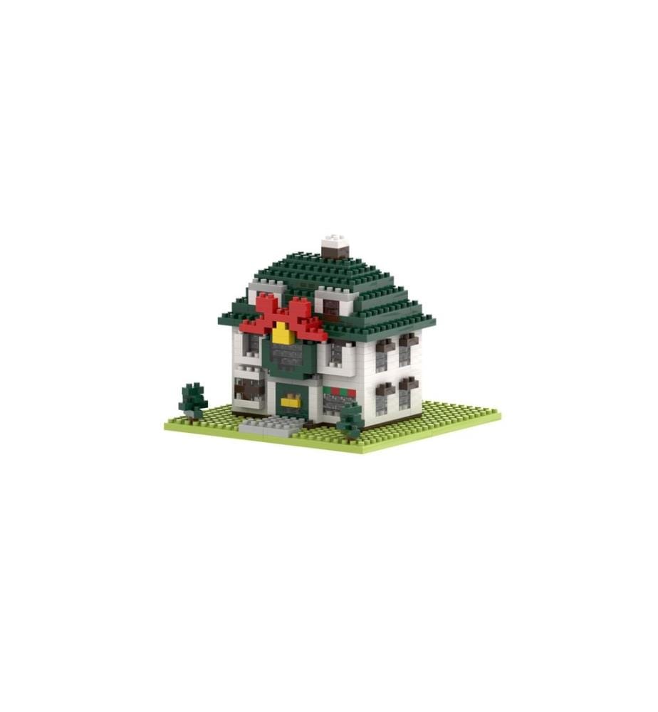 BRIXIES Bausteinmodell Weihnachtshaus aus 270 Bausteinen