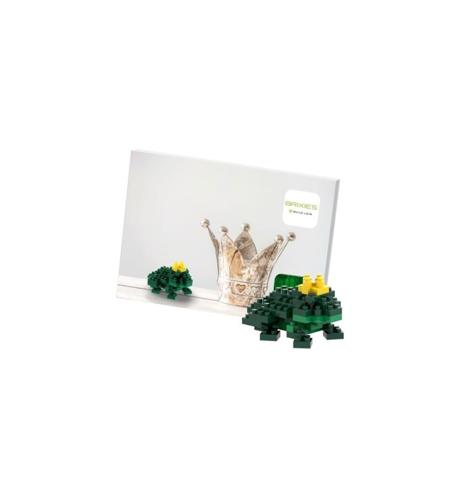 BRIXIES Building Block Model Frog King from 60 Building Blocks