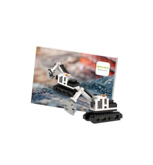 BRIXIES Bausteinmodell Bagger aus 188 Bausteinen
