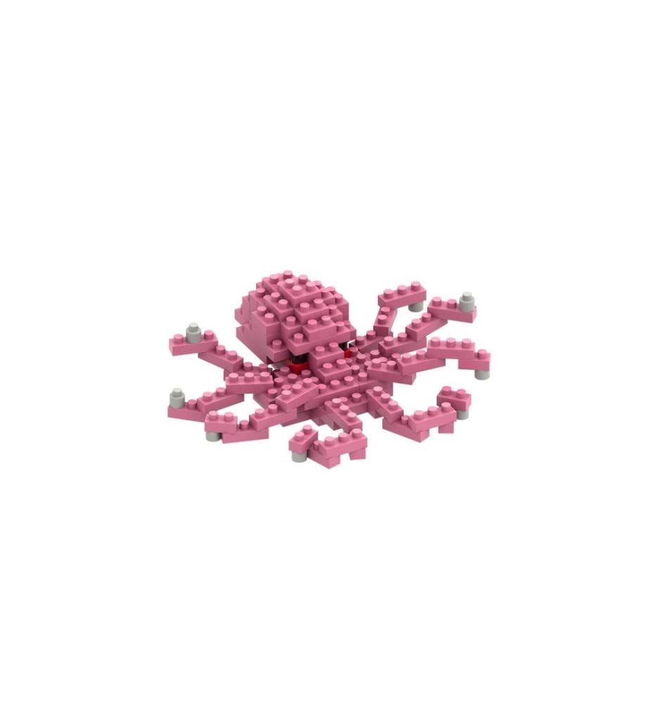 BRIXIES Bausteinmodell Kleiner Oktopus aus 91 Bausteinen