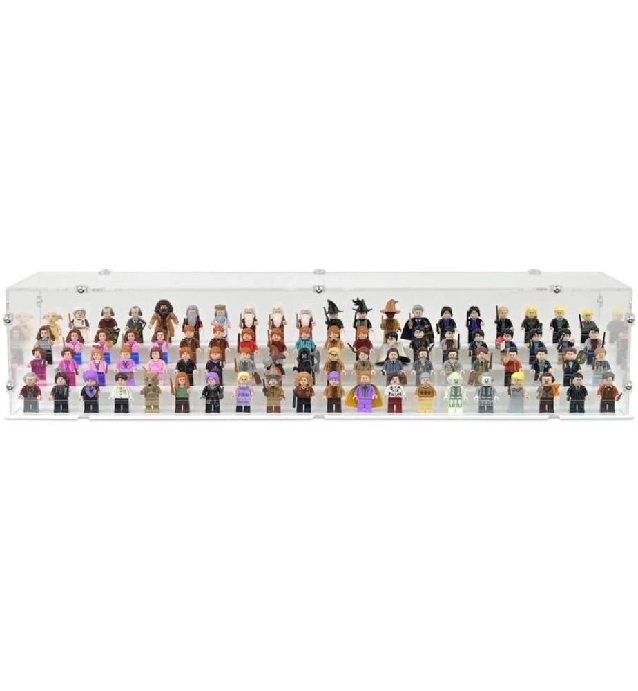 iDisplayit Acryl-Display 80 LEGO-Minifigur mit weissem Boden und Noppen