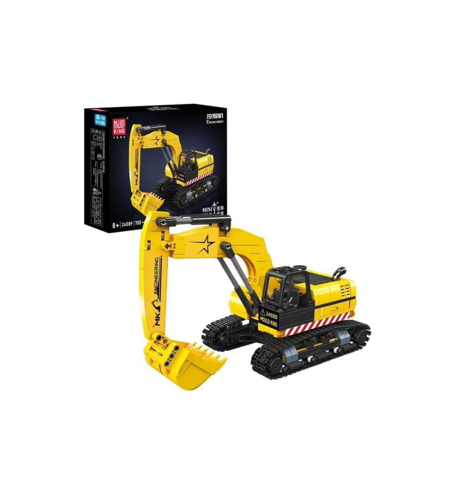 Mould King Mini-pelle Modèle de machine de construction en briques à emboîter