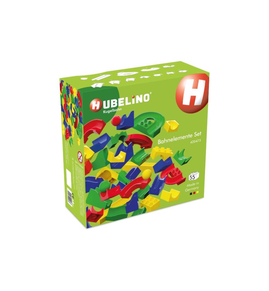 Circuit de billes Hubelino Set d'éléments de piste 55 pièces