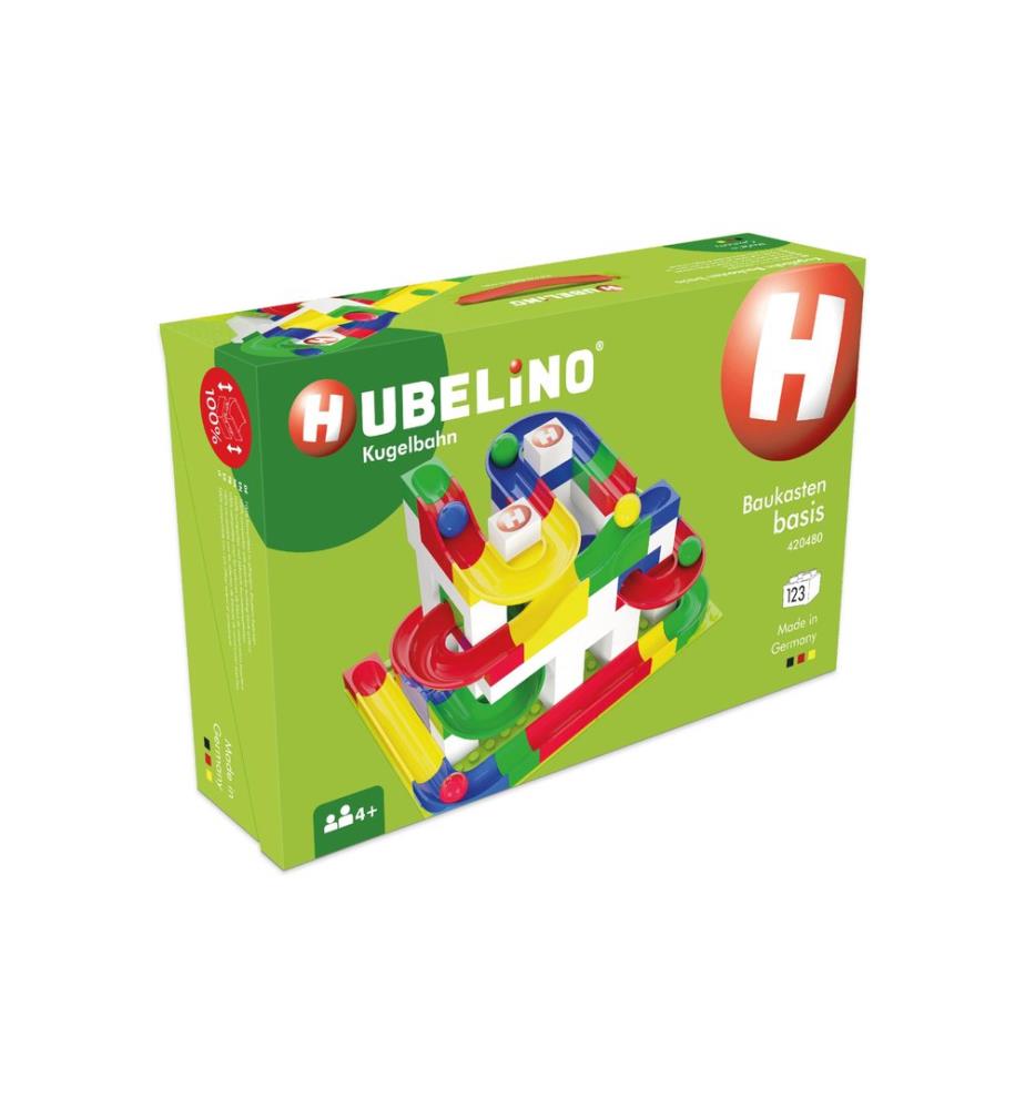 Kit de construction de piste de billes Hubelino Basis 123 pièces
